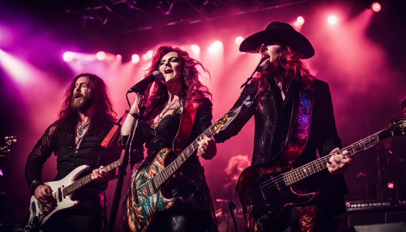 Jason Elmore & Hoodoo Witch performing on stage, captivating the crowd. Jason Elmore & Hoodoo Witch performing on stage, captivating the crowd.